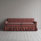 Front View of Curtain Call 3 Seater Sofa in Regatta Cotton, Flame