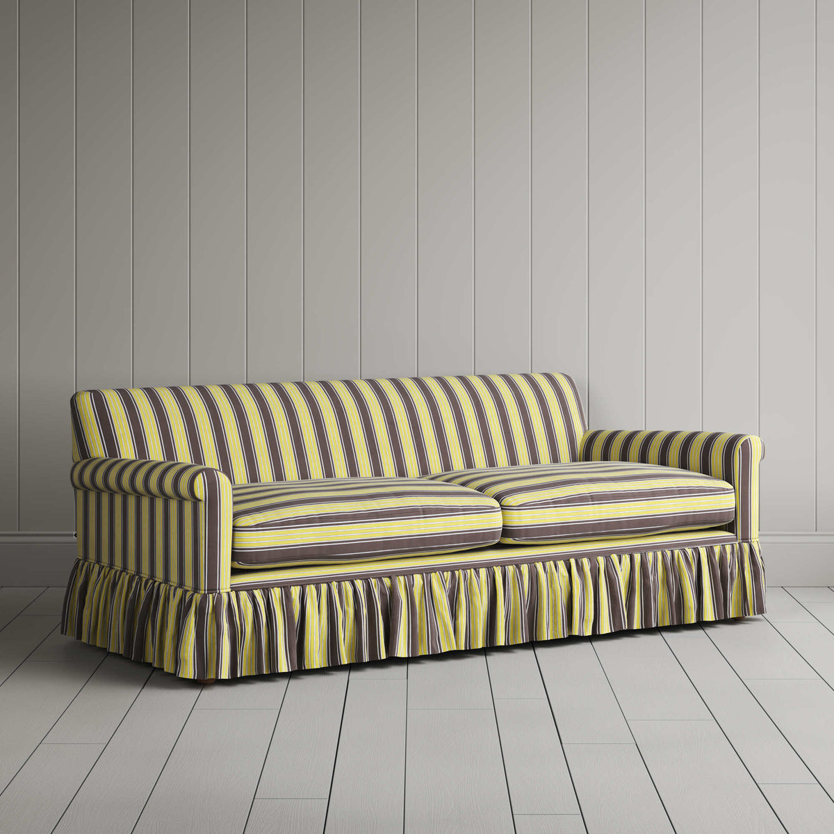 Curtain Call 3 Seater Sofa in Regatta Cotton, Custard