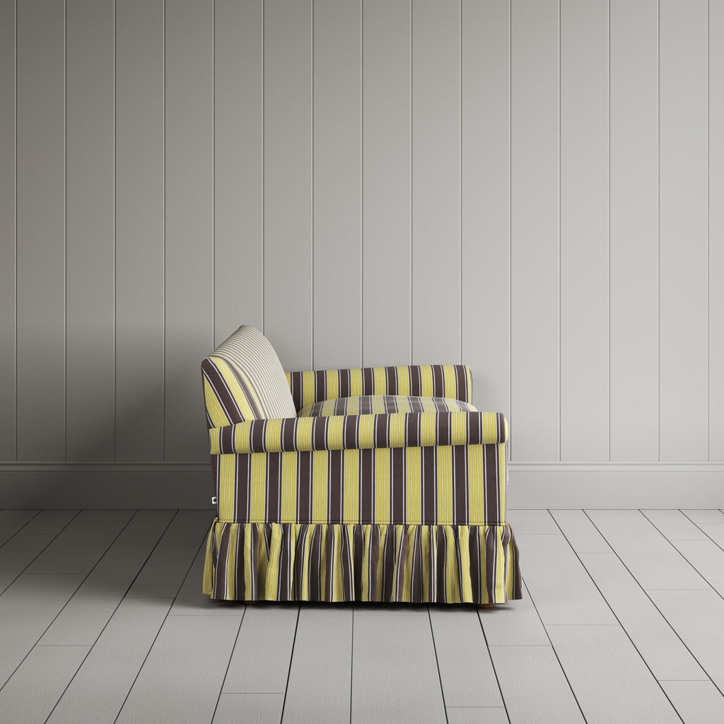  Side View of Curtain Call 3 Seater Sofa in Regatta Cotton, Custard 