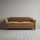 Dolittle 3 seater sofa in Stone Beige Classic Corduroy, a neutral UK handmade Art Deco settee.
