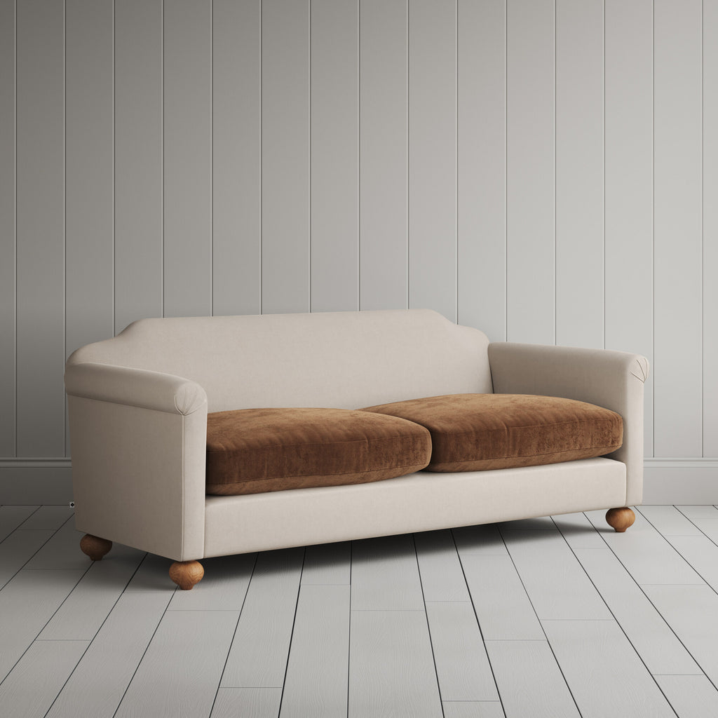  Dolittle 3 seater sofa in Laidback Linen Dove Frame and Classic Corduroy Tobacco Seat 