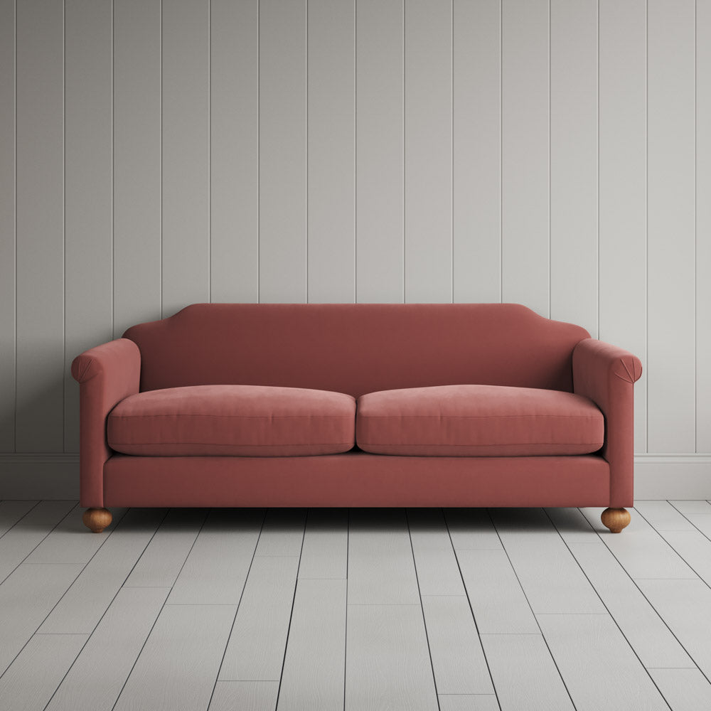  Front View of Dolittle 3 Seater Sofa in Intelligent Velvet Damson 