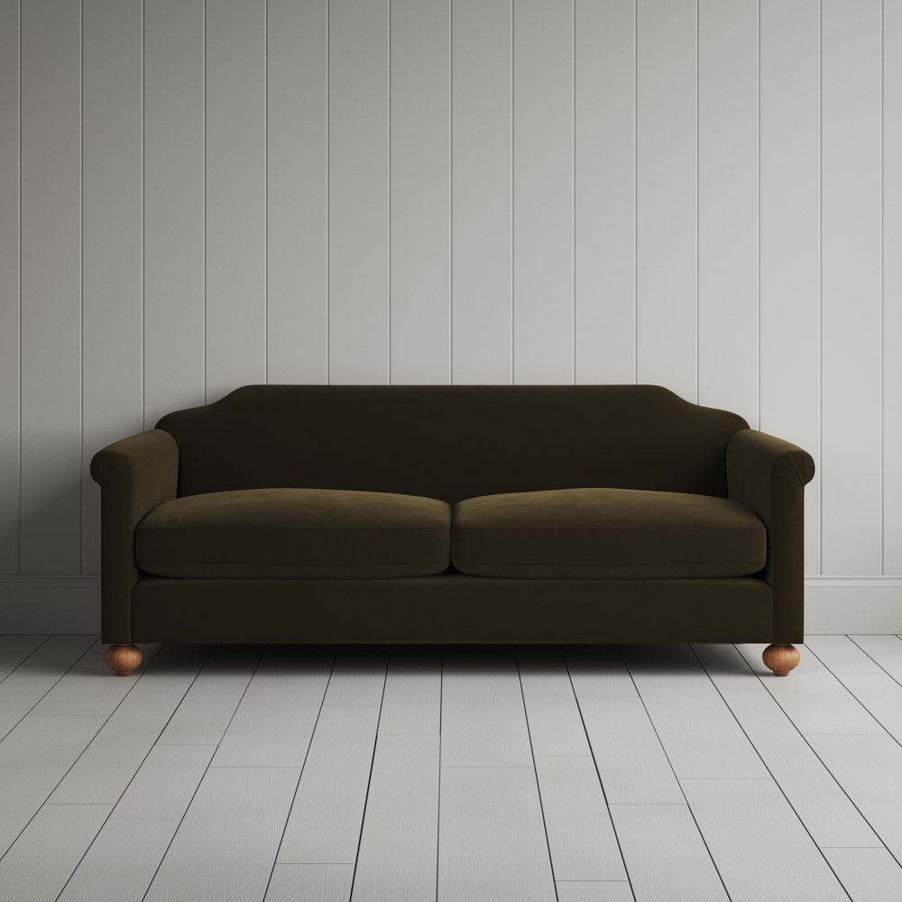 Front View of Dolittle 3 Seater Sofa in Intelligent Velvet Seaweed 
