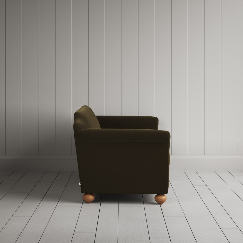  Side View of Dolittle 3 Seater Sofa in Intelligent Velvet Seaweed 