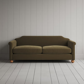Front View of Dolittle 3 Seater Sofa in Intelligent Velvet Sepia