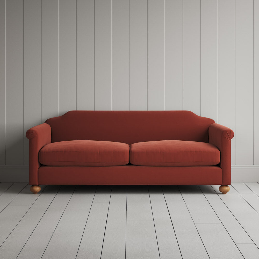  Front View of Dolittle 3 Seater Sofa in Intelligent Velvet Sienna 
