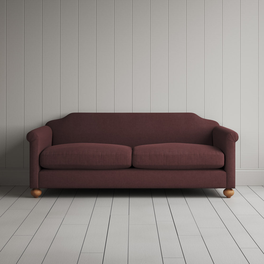  Front View of Dolittle 3 Seater Sofa in Laidback Linen Damson 
