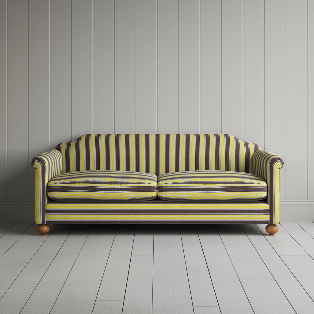  Front View of Dolittle 3 Seater Sofa in Regatta Cotton, Custard 
