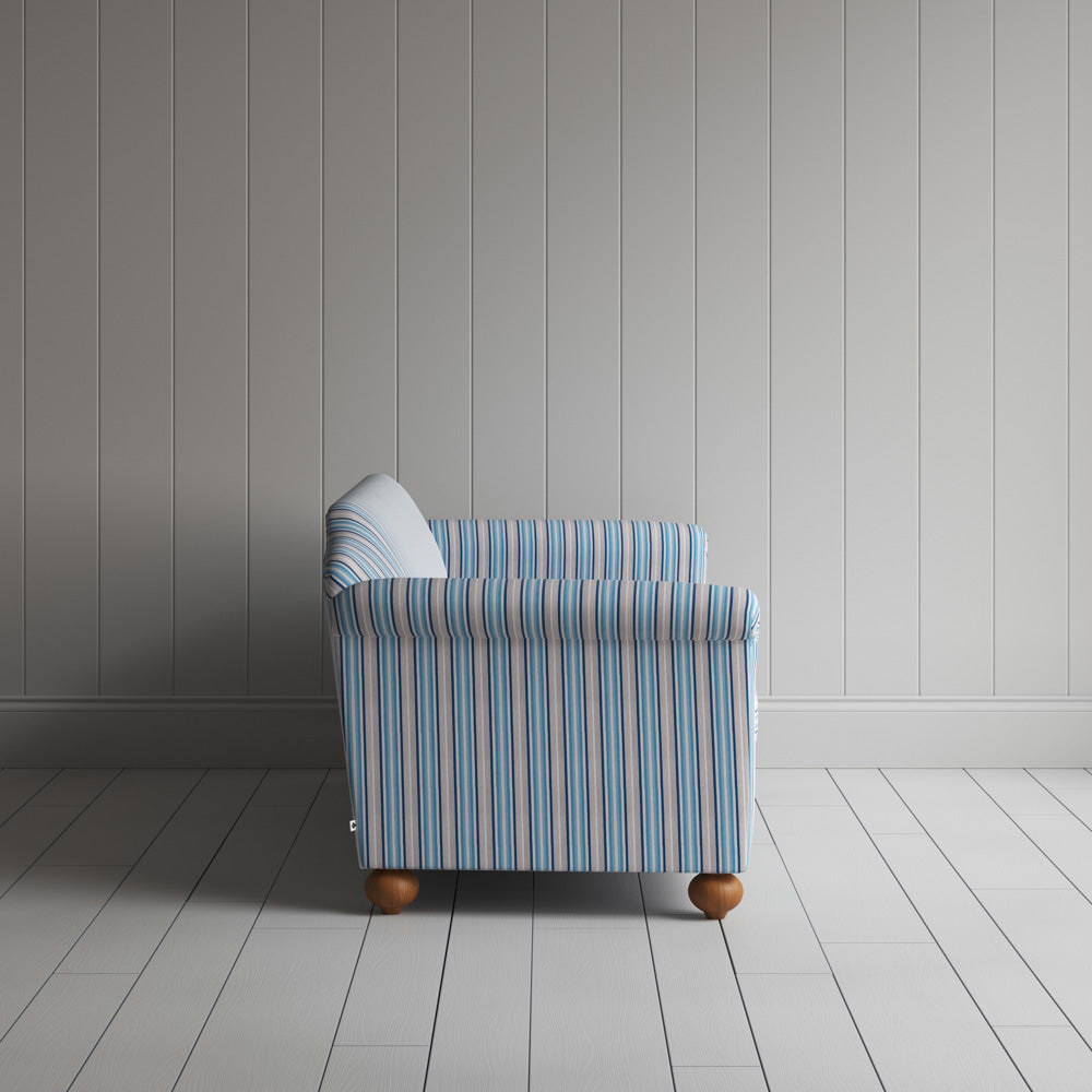  Side profile of Dolittle 3 Seater Sofa in Slow Lane Cotton Linen, Blue 