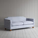 image of Dolittle 3 Seater Sofa in Ticking Cotton, Aqua Brown