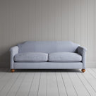 Front view of Dolittle 3 Seater Sofa in Ticking Cotton, Aqua Brown