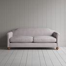 Front view of Dolittle 3 Seater Sofa in Ticking Cotton, Berry