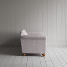 Side profile of Dolittle 3 Seater Sofa in Ticking Cotton, Berry