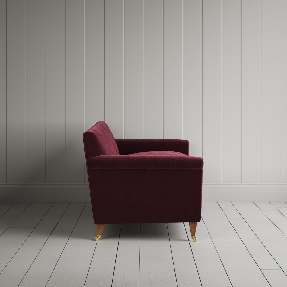  Side view of Idler 3 seater sofa in Classic Corduroy Cherry 