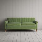 Idler 3 Seater Sofa in Colonnade Cotton, Green and Wine