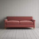 Front view of Idler 3 Seater Sofa in Intelligent Velvet Damson
