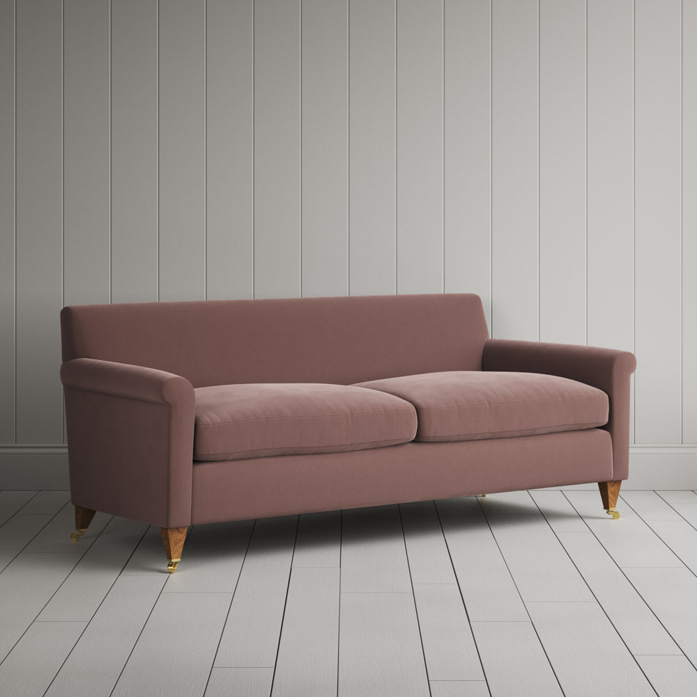 Idler 3 Seater Sofa in Intelligent Velvet Dusky Pink