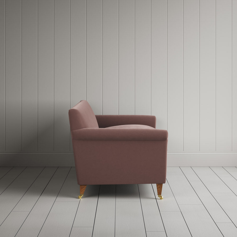  Side profile of Idler 3 Seater Sofa in Intelligent Velvet Dusky Pink 