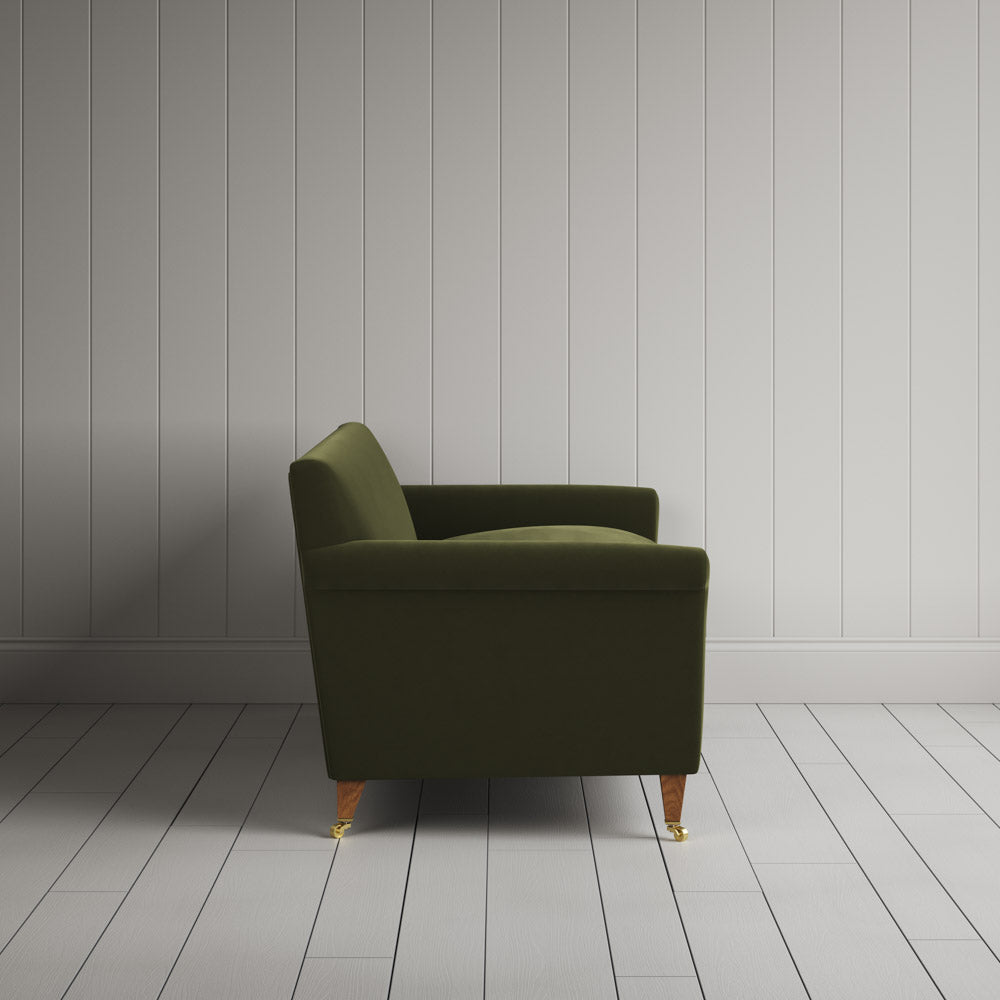 Side profile of Idler 3 Seater Sofa in Intelligent Velvet Juniper