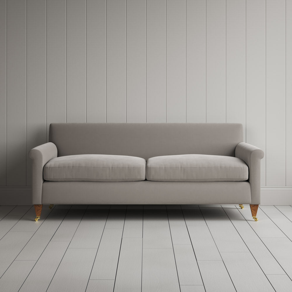  Front view of Idler 3 Seater Sofa in Intelligent Velvet Moonstone 