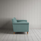 Side profile of Idler 3 Seater Sofa in Laidback Linen Cerulean