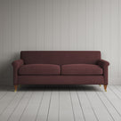 Front view of Idler 3 Seater Sofa in Laidback Linen Damson