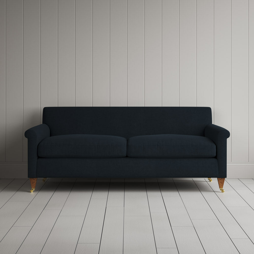 Front view of Idler 3 Seater Sofa in Laidback Linen Midnight