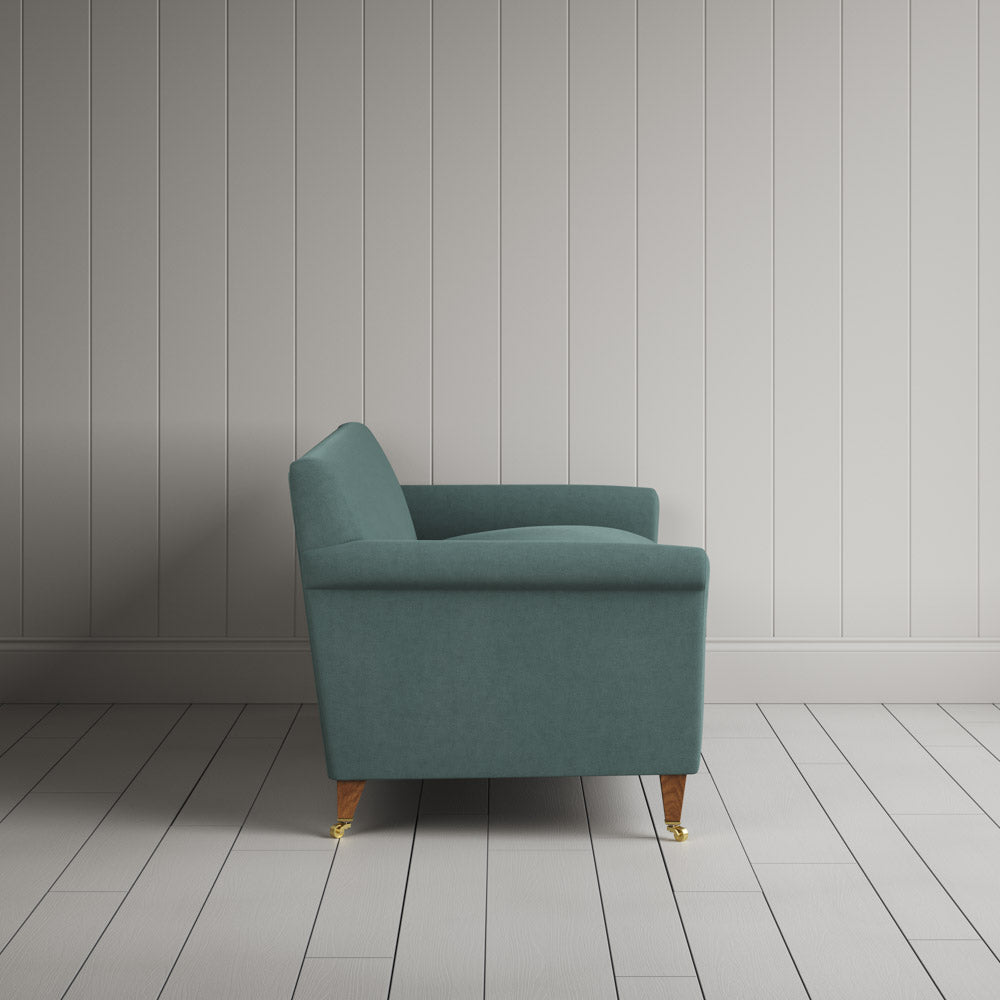 Side profile of Idler 3 Seater Sofa in Laidback Linen Mineral