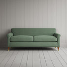 Front view of Idler 3 Seater Sofa in Laidback Linen Moss