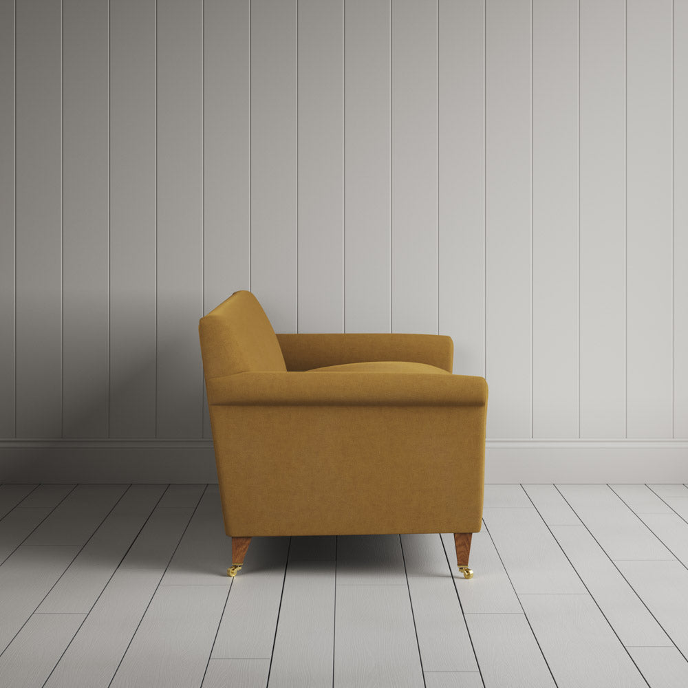  Side profile of Idler 3 Seater Sofa in Laidback Linen Ochre 
