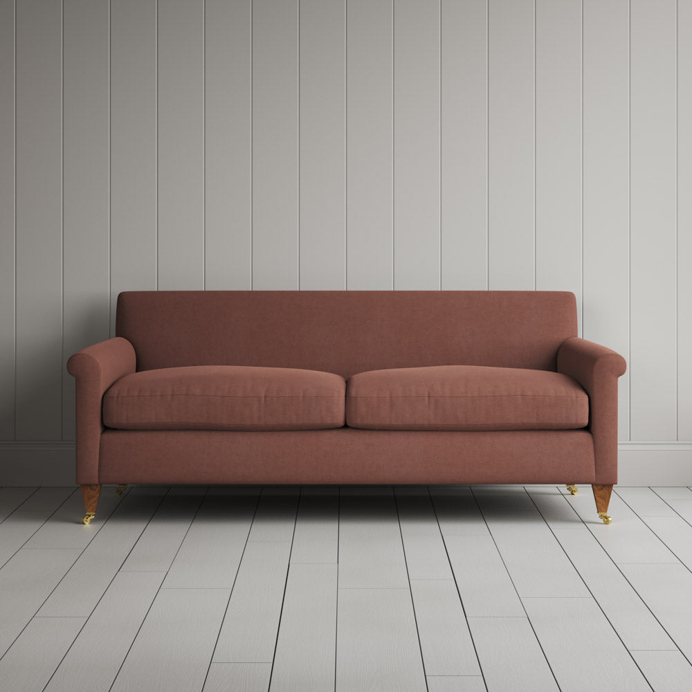  Front view of Idler 3 Seater Sofa in Laidback Linen Sweet Briar 