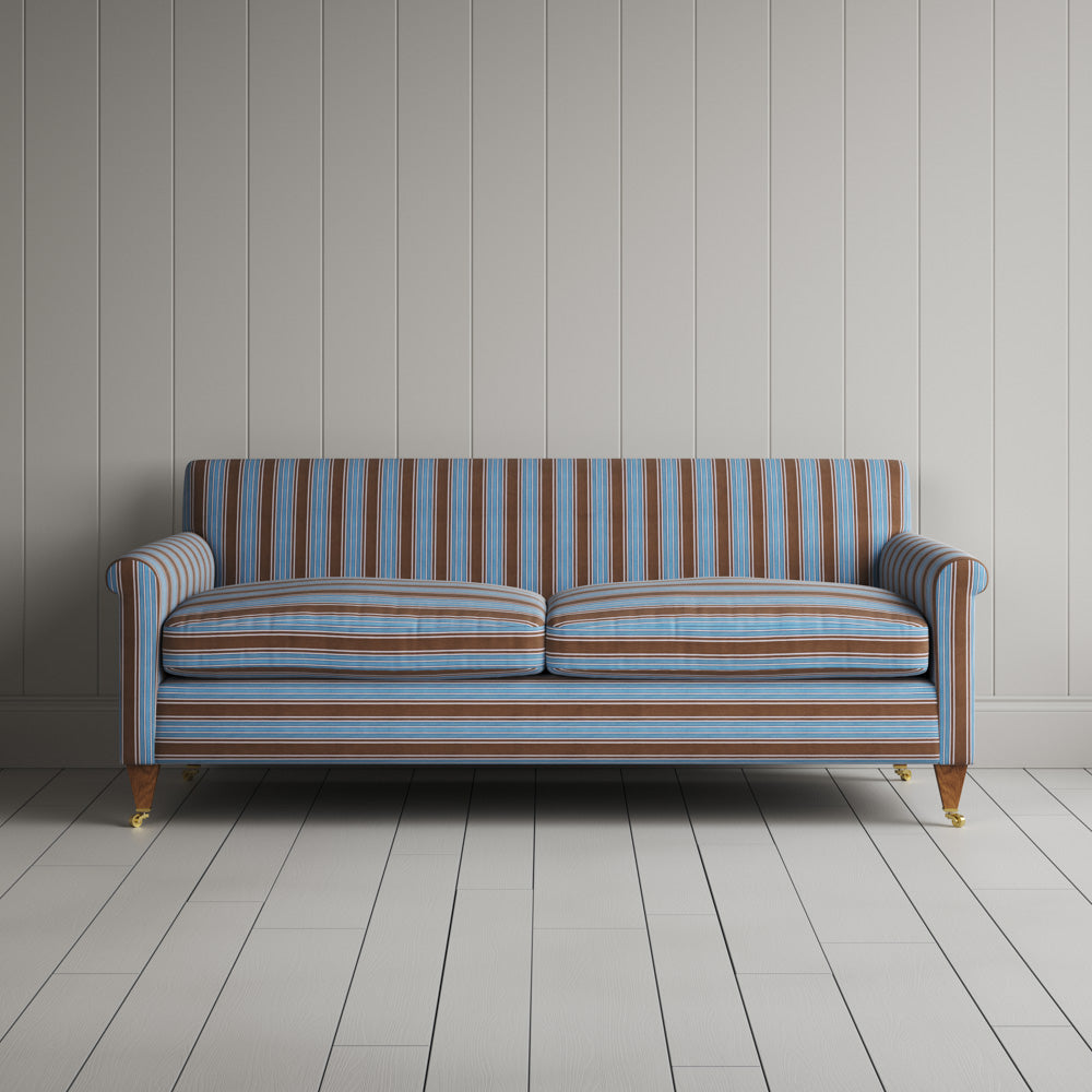  Front view of Idler 3 Seater Sofa in Regatta Cotton, Blue 
