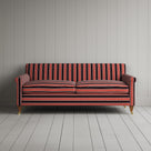 Front view of Idler 3 Seater Sofa in Regatta Cotton, Flame