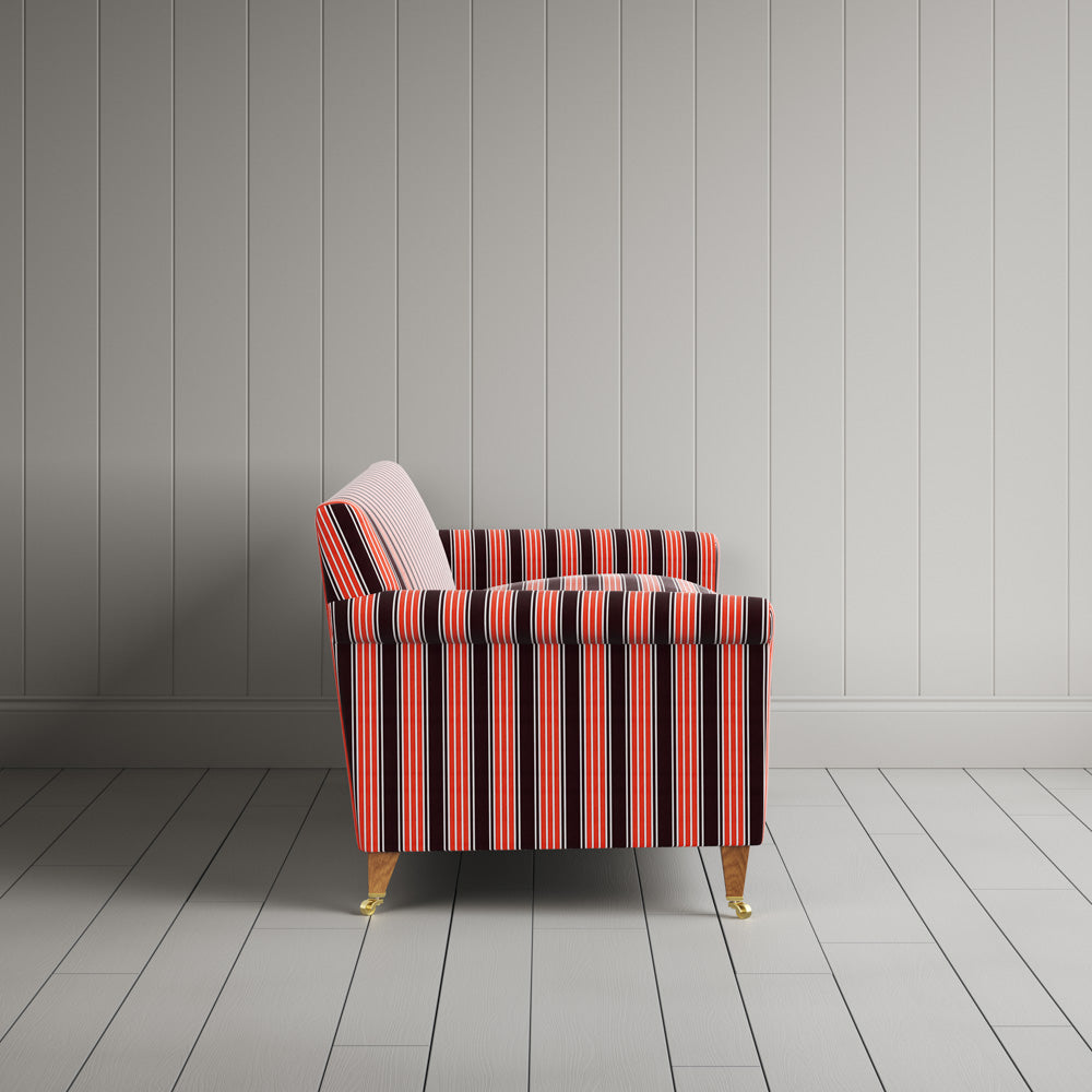  Side profile of Idler 3 Seater Sofa in Regatta Cotton, Flame 