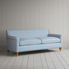 Idler 3 Seater Sofa in Slow Lane Cotton Linen, Blue