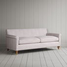 Idler 3 Seater Sofa in Ticking Cotton, Berry
