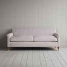 Front view of Idler 3 Seater Sofa in Ticking Cotton, Berry