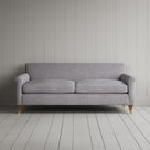 Front view of Idler 3 Seater Sofa in Ticking Cotton, Blue Brown