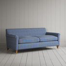Idler 3 Seater Sofa in Well Plaid Cotton, Blue Brown