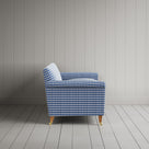 Side profile of Idler 3 Seater Sofa in Well Plaid Cotton, Blue Brown