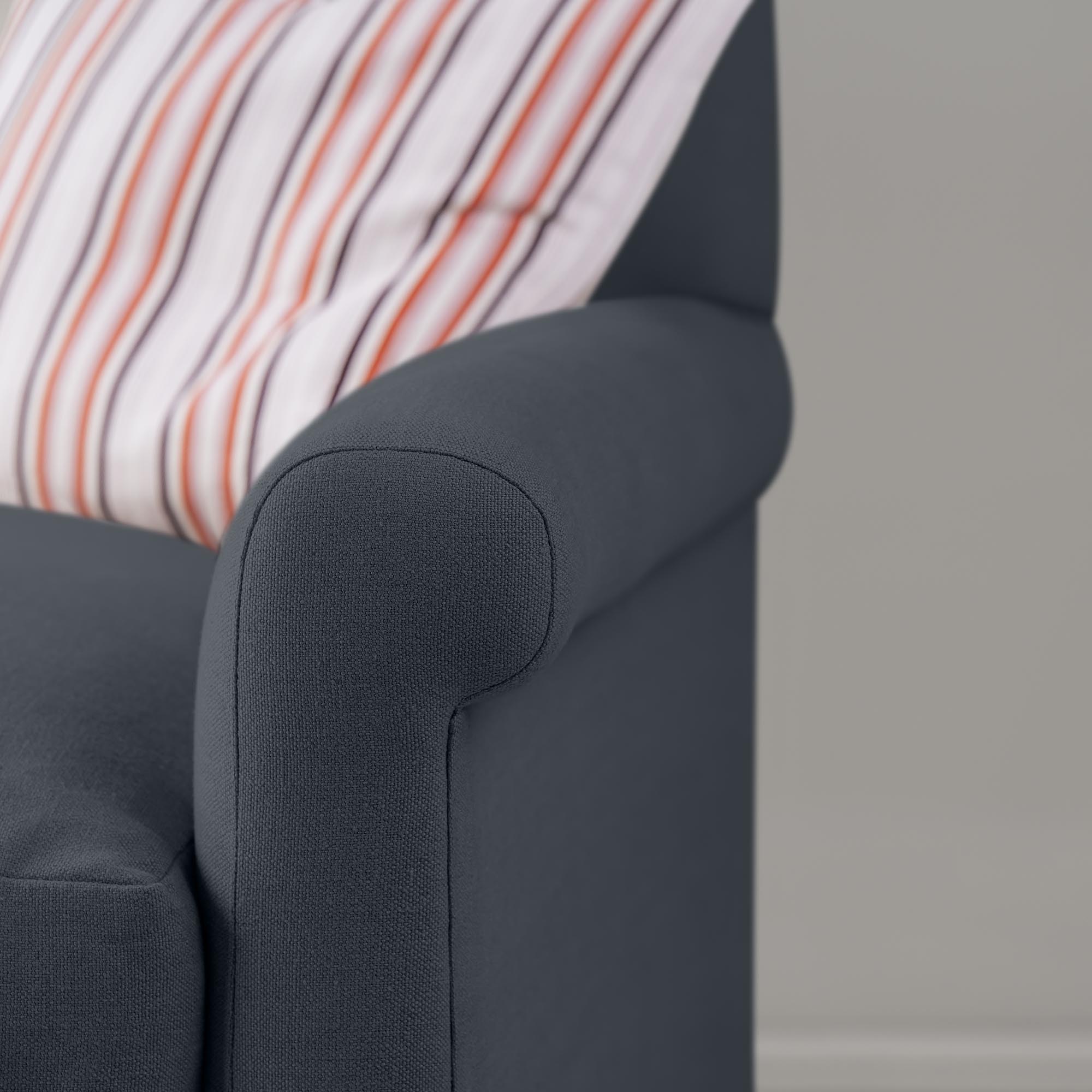  Close-up of the tailored armrest on the Midnight Idler by Nix. 