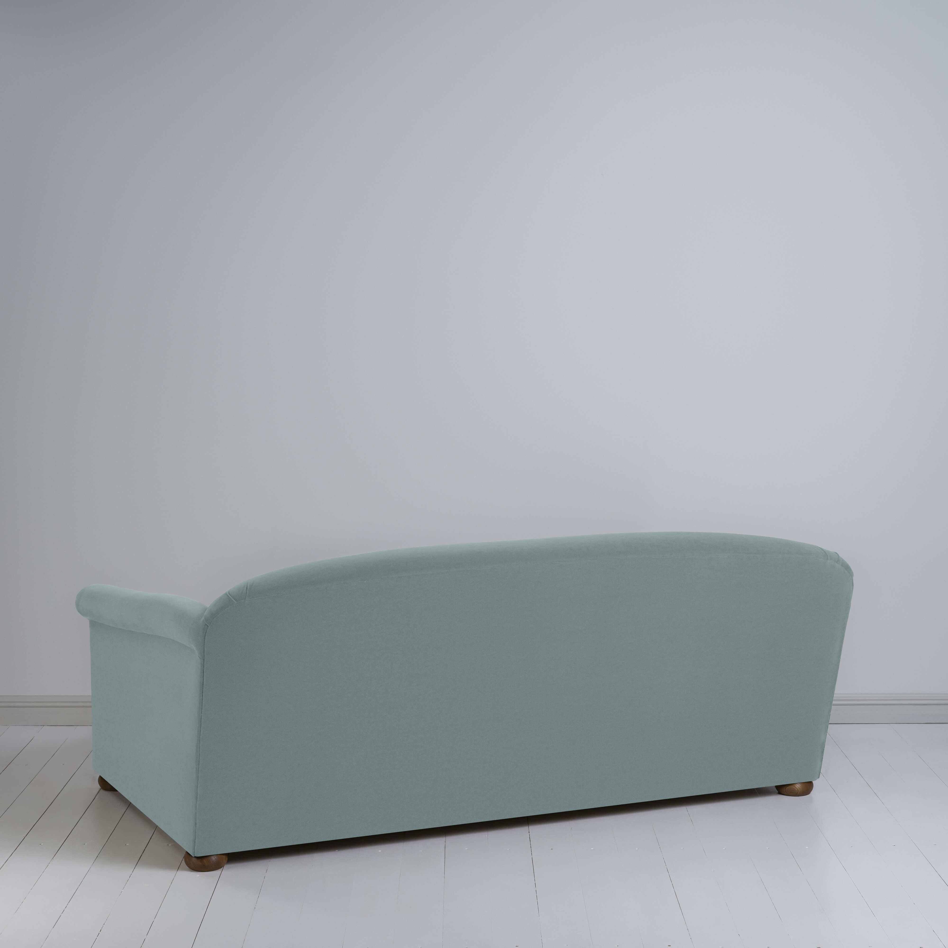  More the Merrier 3 Seater Sofa in Intelligent Velvet Mineral Back-view - Nicola Harding 