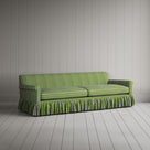 Curtain Call 4 Seater Sofa in Colonnade Cotton, Green and Wine