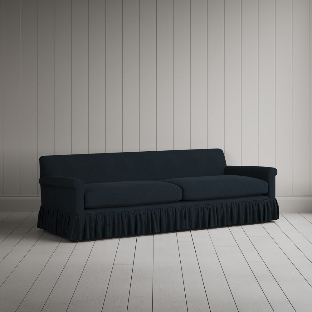  Curtain Call 4 Seater Sofa in Laidback Linen Midnight 