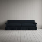 Front View of Curtain Call 4 Seater Sofa in Laidback Linen Midnight