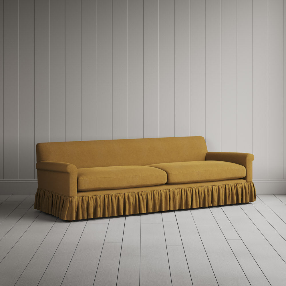  Curtain Call 4 Seater Sofa in Laidback Linen Ochre 