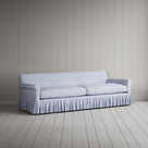 Curtain Call 4 Seater Sofa in Ticking Cotton, Aqua Brown