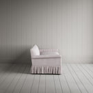 Side View of 4 Seater Sofa in Ticking Cotton, Berry