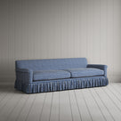 Curtain Call 4 Seater Sofa in Well Plaid Cotton, Blue Brown