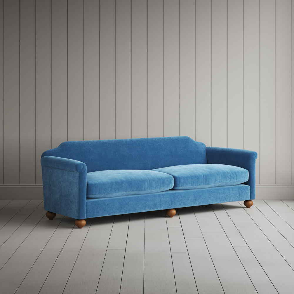  Large 4 seater sofa in Classic Corduroy Harbour Blue - NiX 